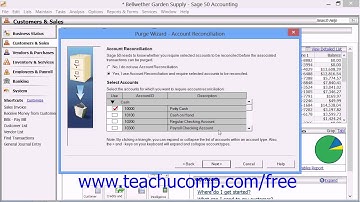 Sage 50 2014 Tutorial Using the Purge Wizard Sage Training Lesson 13.4