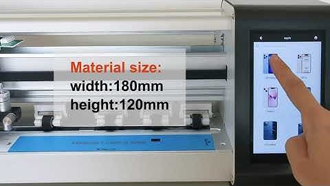 Screen protector making machine instruction-  Setting film size