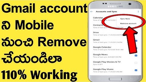 How to remove Gmail account from mobile in telugu/Gmail account remove telugu/tech by Mahesh