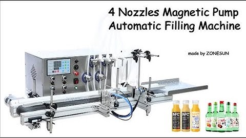 How To Use 4 Nozzles Automatic Magnetic Pump Liquid Filling Machine