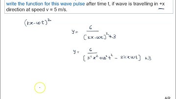 46  Illustration At t = 0, a transverse wave pulse in a wire is described by the function y = 6 / (x