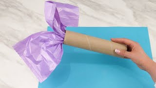 Place the bag in an empty paper towel roll