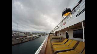 Costa Favolosa:  Depart de Savone Timelapse HD gopro