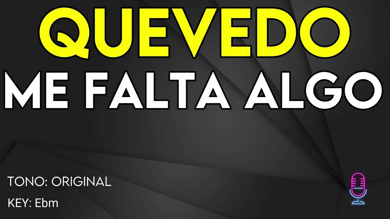 Quevedo - Me Falta Algo - Karaoke Instrumental