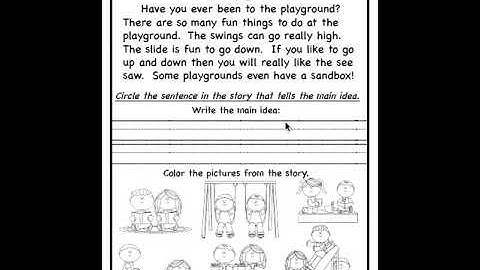 Main Idea & Details listening