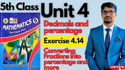 Unit 4|Decimals and Percentages|Exercise 4.14|Class 5 Maths|Sindhtextbookboard
