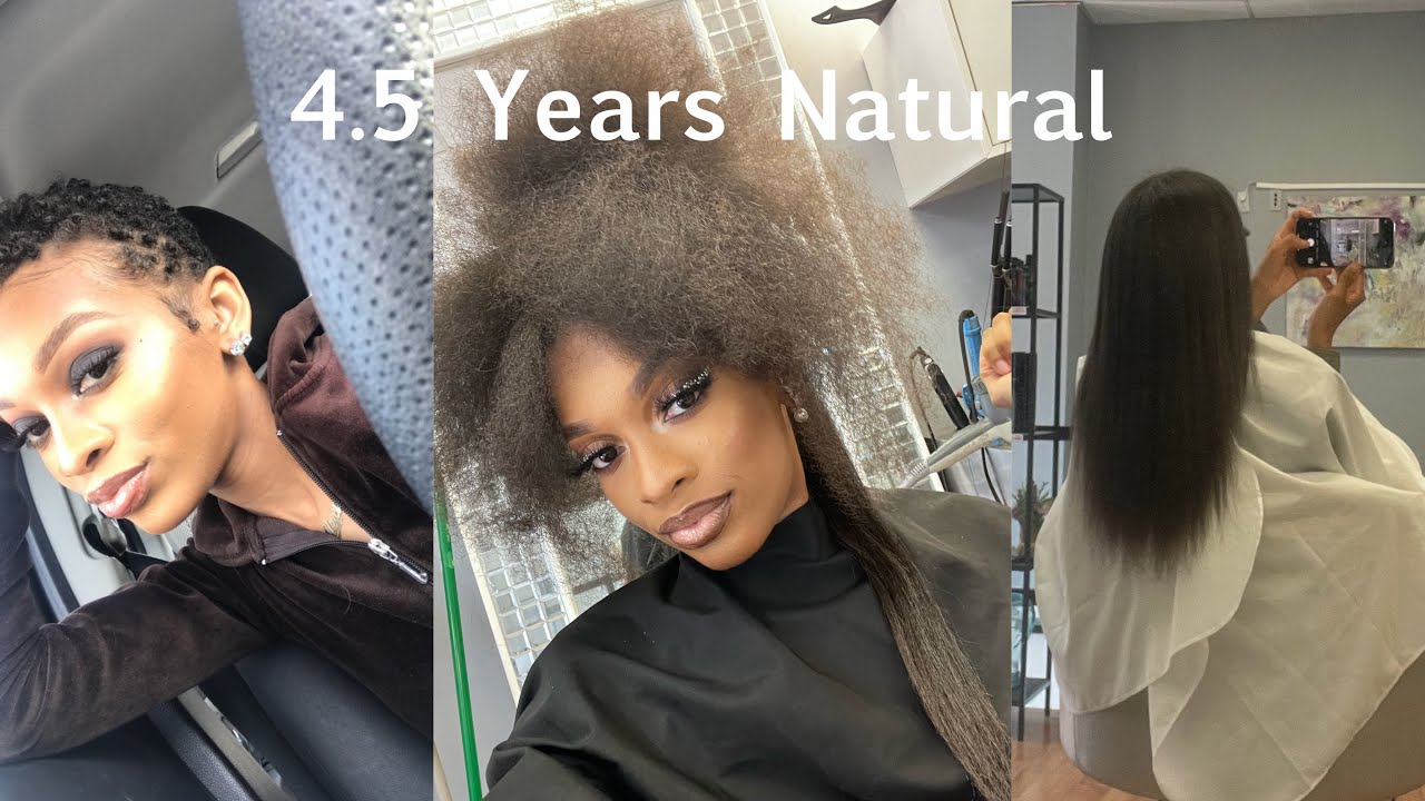 GETTING MY HAIR STRAIGHTENED FOR THE 2ND TIME POST BIG CHOP | 4.5 YEARS NATURAL ❤︎
