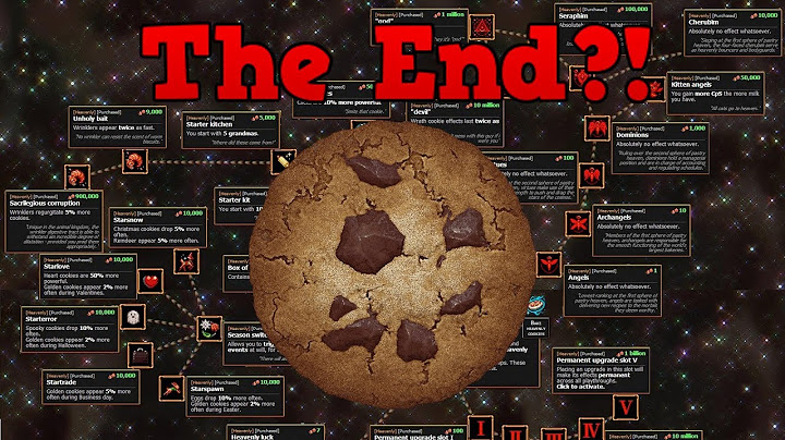 reaching the end of cookie clicker