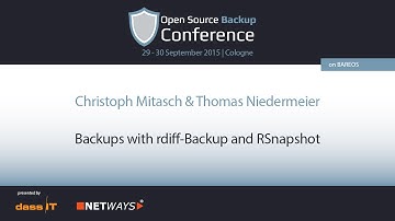 OSBConf 2015 | Backups with rdiff backup and rsnapshot by Chirstoph Mitasch & Thomas Niedermeier