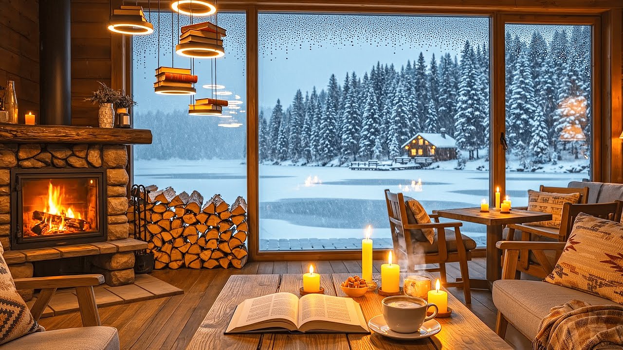 Cozy Rain Café Jazz 🌧️ No Camera Movement | Piano Music for Relaxation