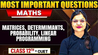 Matrices, Determimants , probability , linear programming : One Shot || Rescheduled @08:30PM