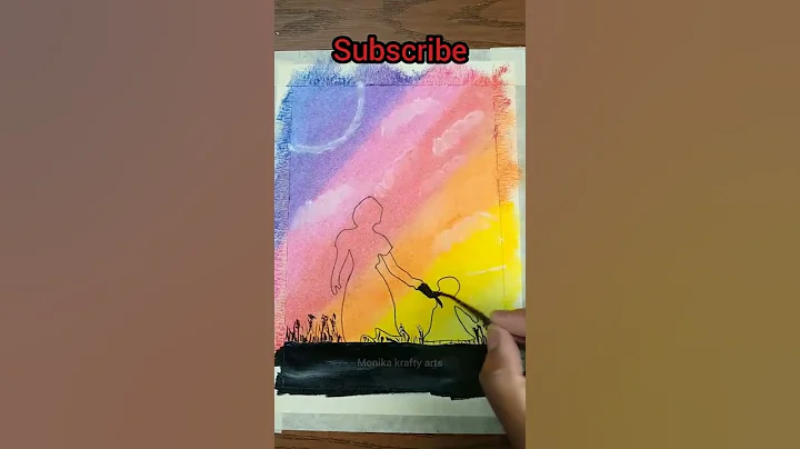 Oil Pastel Drawing/Mother Daughter Love #ytshorts #shorts #viralshorts #youtubeshorts #trending