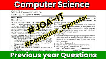 Computer Previous year Questions for JOA-IT | Junior Office Assistant-IT 939 | Important MCQ