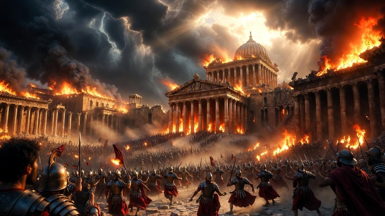 Así Fue Como los Romanos Destruyeron el Templo de Jerusalén en el Año 70 d.C. – Reconstrucción IA