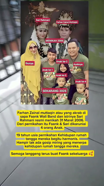 keluarga bang faank yang harmonis #waliband  #keluarga #artis #penyanyi #viral