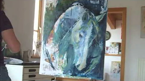 Snowflake - Wie ein Pferdebild entsteht, gemalt vo...