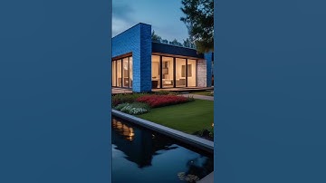Floating House Design Idea with blue Bricks 6 #home #shorts