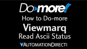 BRX Do-more PLC Read ASCII ViewMarq Status from AutomationDirect