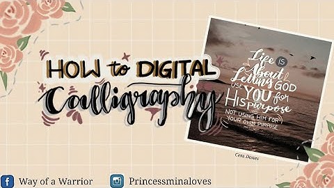 How to digital calligraphy using phone |Autodesk Sketchbook | Timelapse video