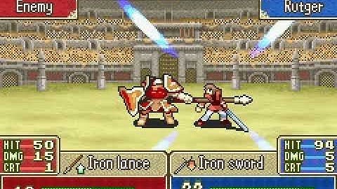FE6 Rutger destroys a knight