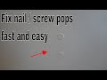 How to fix screw / nail pops - wall or ceiling