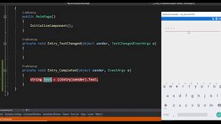 Xamarin.Forms Entry Visual Studio Community 2019
