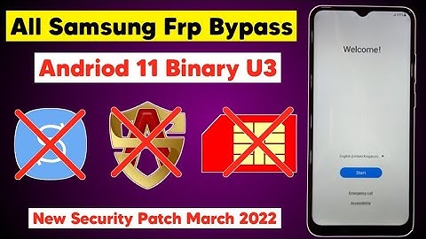 Android 11 Frp Bypass Binary U3 | All Samsung Google Account Remove | New Security Patch March 2022