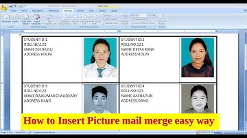 How to insert photo in mail merge || Insert Image Using Mail Merge From Excel to Word Document
