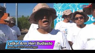 Luar biasa / Dandim Probolinggo Hadiri Kegiatan Coastal Clean Up Dan Penanaman cemara laut