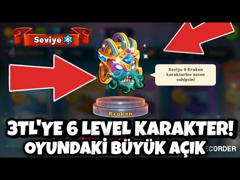 3 TL YE 6 SEVİYE (MAX)  KRAKEN  YOK ARTIK KAFA TOPU 2 HEAD  BALL 2