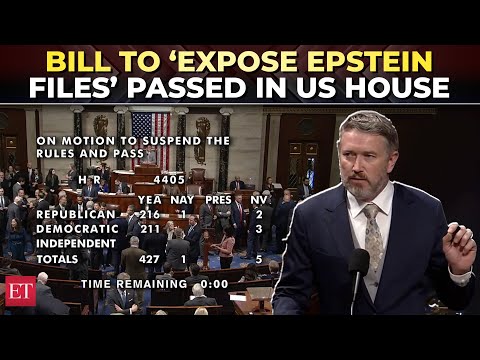 427 yes -1no: US House passes bill to declassify secret Epstein files; sends bill to Senate