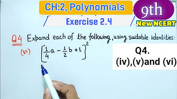 Ex 2.4 Q4 (iv to vi) class 9 maths Polynomials | Class 9th maths ex 2.4 Q4 New ncert | Ex 2.5 q4 9th