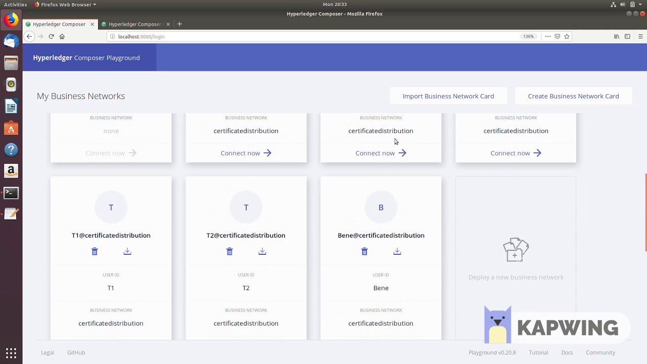 Hyperledger Composer Certificate Distribution System - YouTube