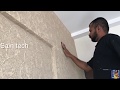 House suitable comb texture design in interior walls||making Easley texture