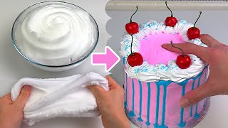 GIANT Satisfying Slime Cake ASMR + Decorating & Icing Tutorial