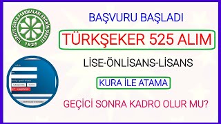 525 Ki̇şi̇li̇k Yeni̇ Alim Kararitürki̇ye Şeker Fabri̇kalari 525 Ki̇şi̇li̇k Geçi̇ci̇ Personel Alim Detayi Nedi̇r