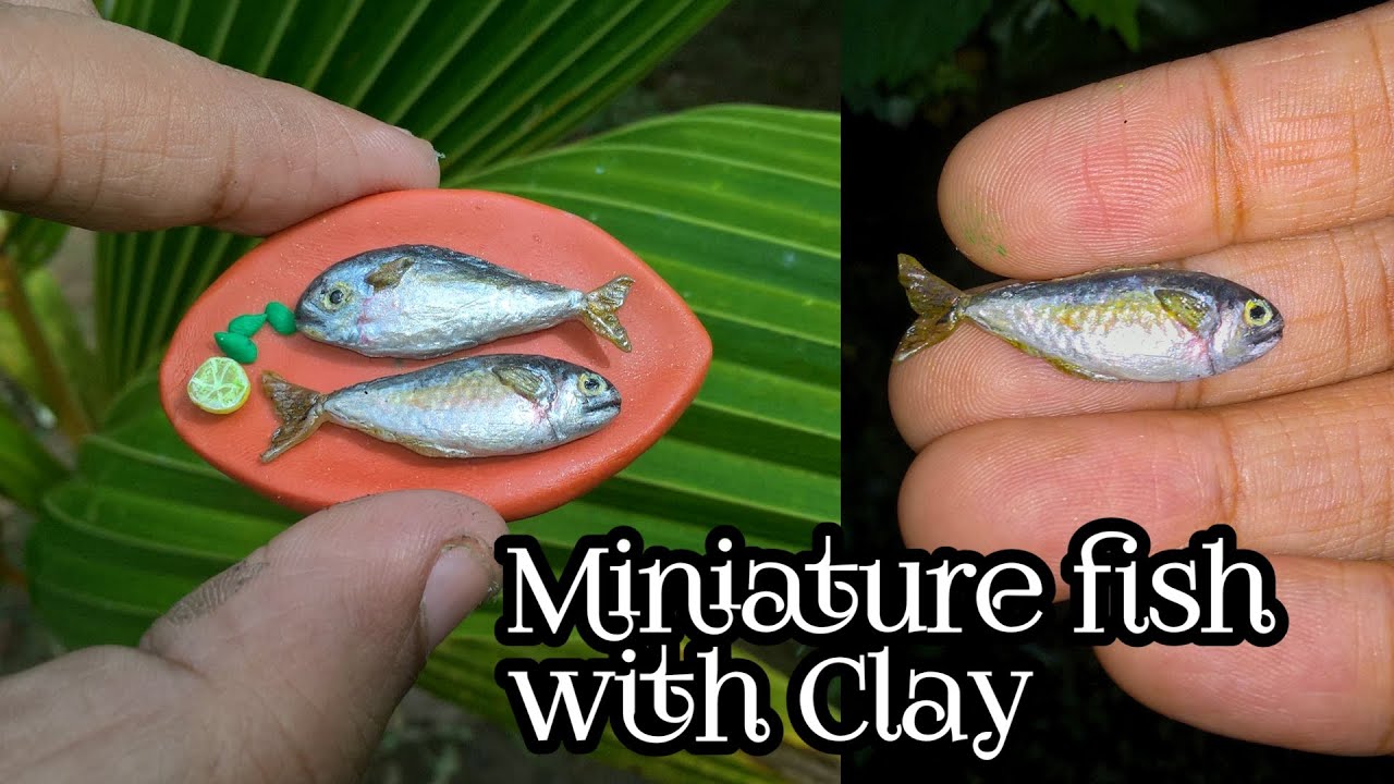 Miniature fish making with clay, Creative Jay, tiny fish, cold porcelain  clay, malayalam