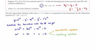 L9: Method of Characteristic -- Distinct Roots - MATH 316: ODEs