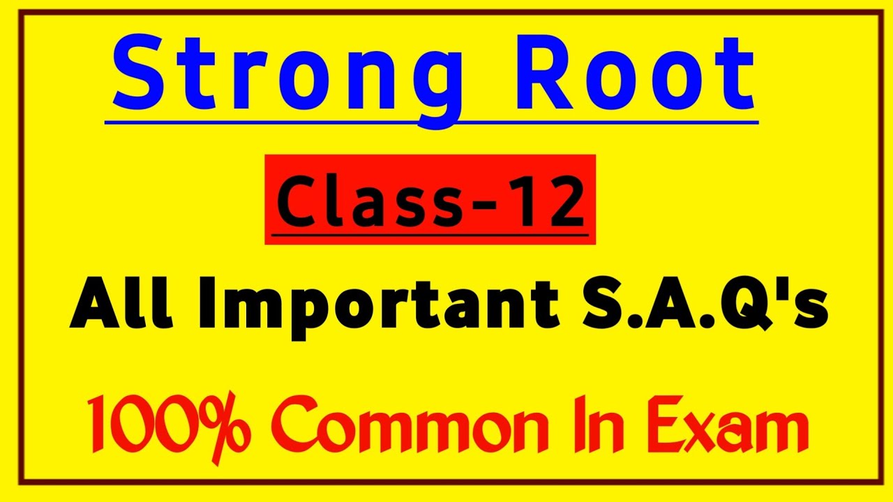 Strong Root Short Question Answer YouTube strong-root-short-question-answer-youtube