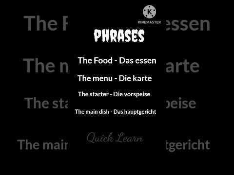 Video: Nemške fraze za prehranjevanje v Nemčiji