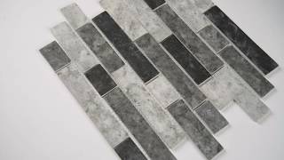 Urban Tapestry Interlocking Pattern Recycled Glass Mosaic - 101418514