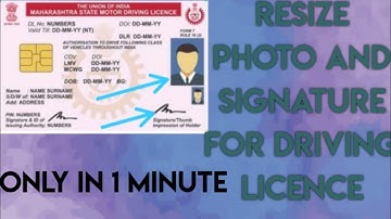 Resize Photo And Signature For Application of DL in a minute.