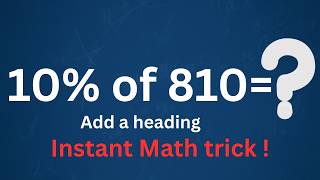 10% of 810 (Five percent of 810)