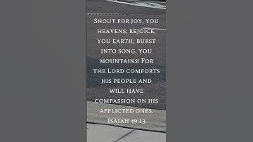 Thumbnail of Isaiah 49:13 NIV #god #love #faith #blessed