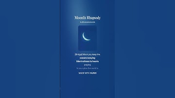 Thumbnail of Moonlit Rhapsody #music #song #suno #AI #raggae #mellow #moon #moonlight #love #romantic #viral #fyp