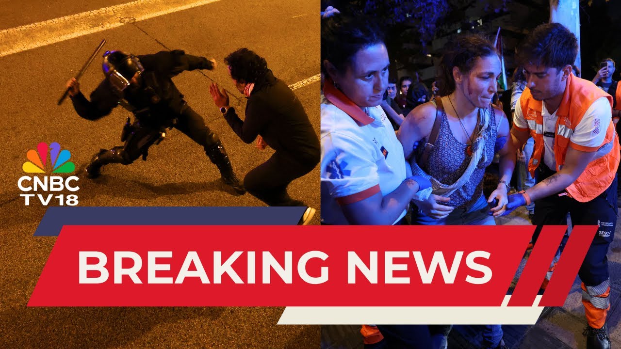 Barcelona Protest: Huge Protest Outside The Israeli Consulate, Protesters Clash with Police | N18G