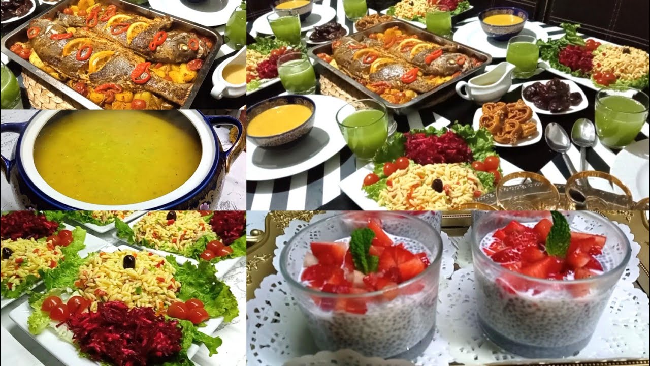 اقتراحات لفطور بدون مخبوزات شوربة الشيفلور لذيذة وكريمية مع سمك ميلو في الفرن و سلطة وبودينغ للسحور