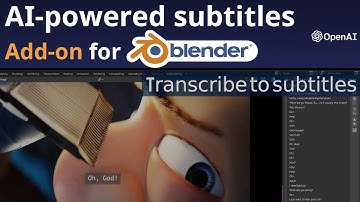 AI-powered subtitles in Blender! Finally here! Blender Add-on