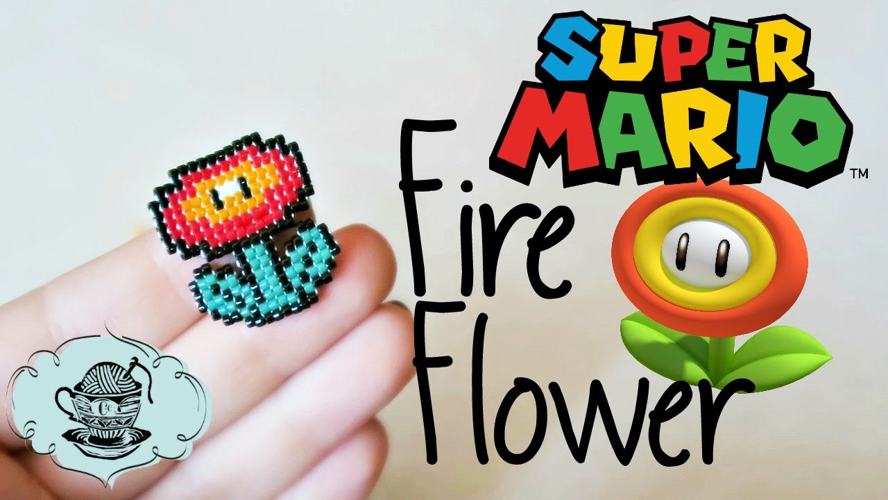 DIY Seed Bead Fire Flower Super Mario Charm! // Bead Weaving // ¦ The Corner of Craft