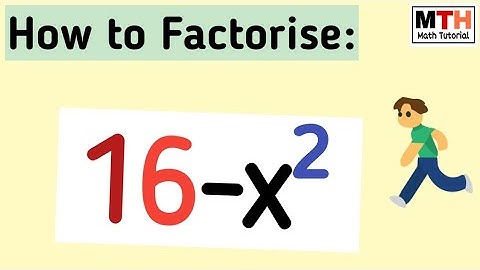 Factorise 16-x^2 || 16-x2 Factor